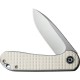 CIVIVI Elementum Knife - 2.96" D2 Satin Blade Ivory Frag G10 Handle Liner Lock