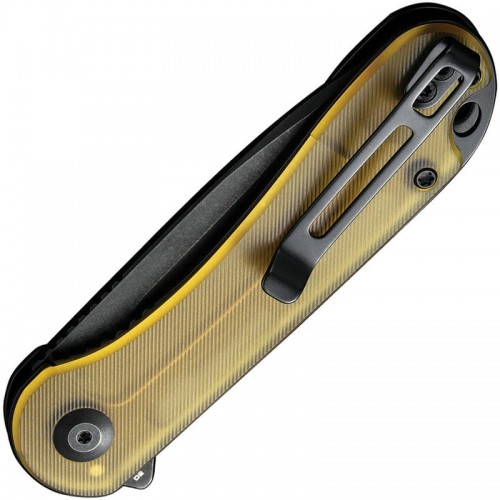 CIVIVI Knives Elementum Knife - 2.96" D2 Black Stonewashed Blade Bead Blasted Ultem Handle