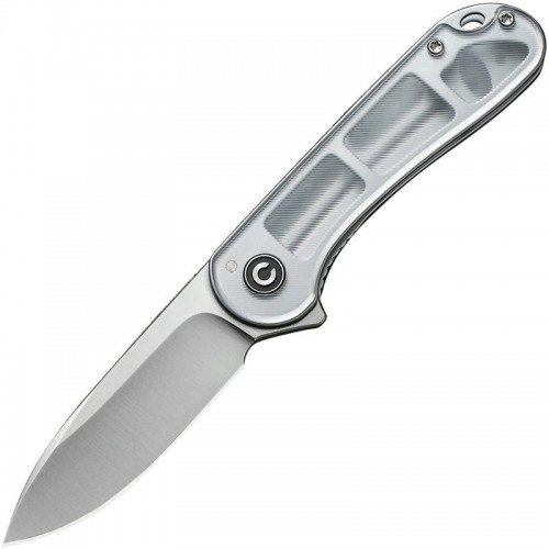 CIVIVI Knives Elementum Knife - 2.96" D2 Satin Blade Polished Lexan Handle Liner Lock