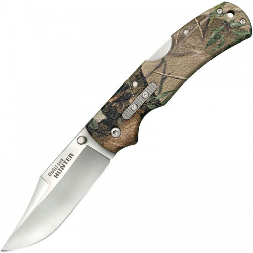 Cold Steel 23JE Double Safe Hunter Folding Knife - 3.5" 8Cr13MoV Blade Camo GFN Handle