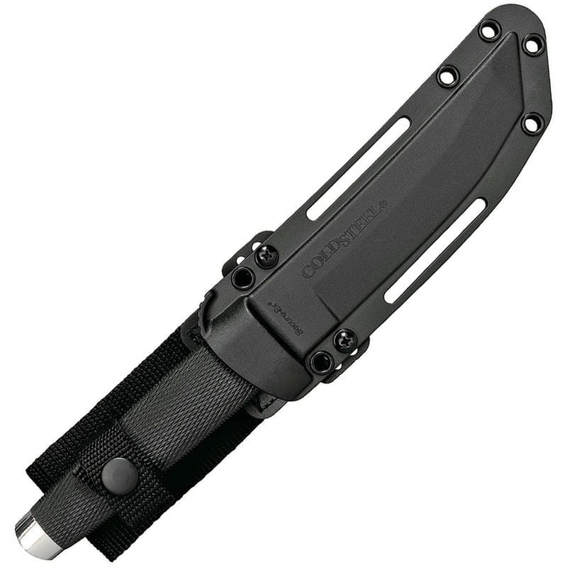 Cold Steel Outdoorsman San Mai Knife - 6" VG-10 Blade, Black Kray-Ex Handles, Polymer Sheath