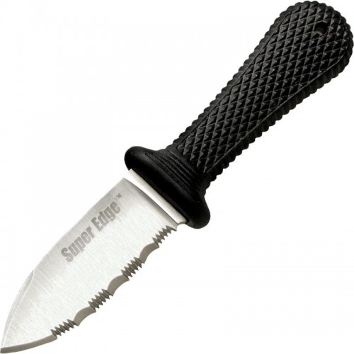 Cold Steel 42SS Super Edge Neck Knife - 2" AUS-8 Serrated Blade Kraton Handle
