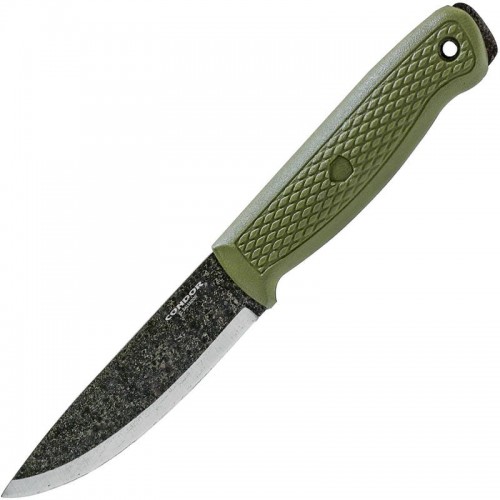 Condor Terrasaur Knife Army Green - 4.15" High Carbon Steel Blade Green Handle