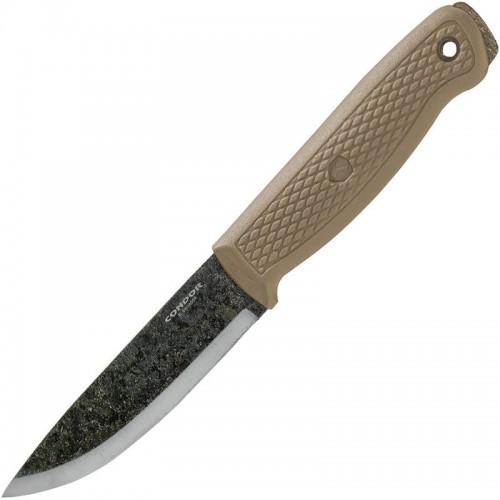 Condor Terrasaur Knife Desert Tan - 4.15" Carbon Steel Blade Desert Tan Handle