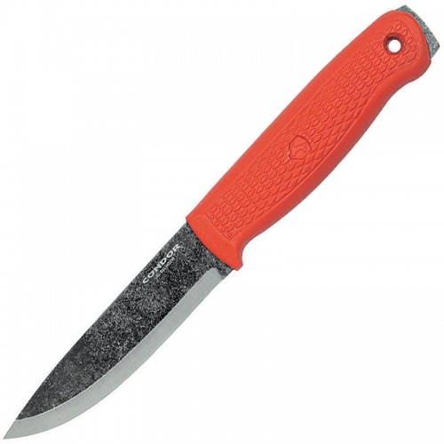 Condor Terrasaur Bushcraft Knife Orange - 4.15" High Carbon Steel Blade Orange Handle