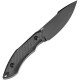Tenable Knives Luccio Fixed Blade Knife - 3.81" 14C28N Black Stonewashed Harpoon Blade Black G10 Handle CF Inlayes