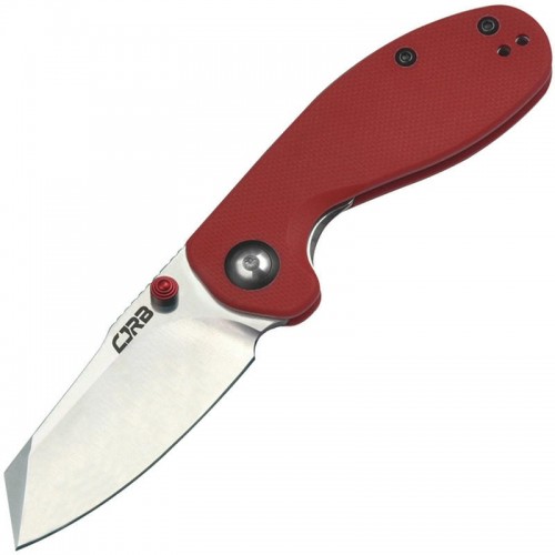 CJRB Swaggs Maileah Knife - 2.39" AR-RPM9 Reverse Tanto Blade Red G10 Handle