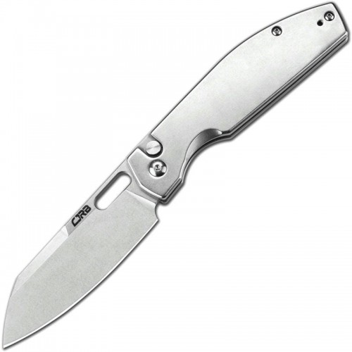 CJRB Ekko Button Lock Knife - 3.2" AR-RPM9 Sheepsfoot Blade Stainless Steel Handle