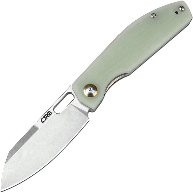 CJRB Ekko Liner Lock Knife - 3.2" AR-RPM9 Sheepsfoot Blade Jade G10 Handle