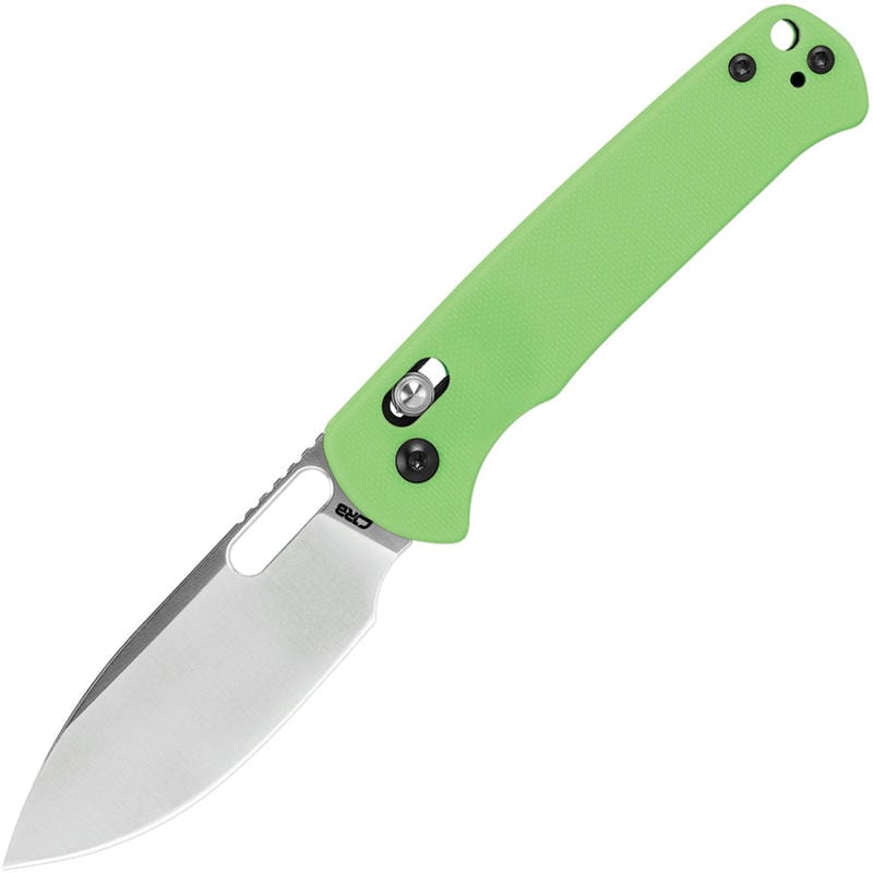 CJRB Hectare Crossbar Lock Folding Knife - 3.15" AR-RPM9 Blade Green G10 Handle