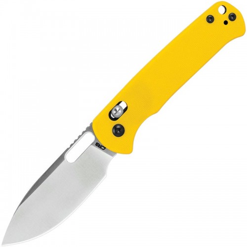 CJRB Hectare Crossbar Lock Folding Knife - 3.15" AR-RPM9 Blade Yellow G10 Handle