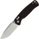 CJRB Shale Folding Knife - 3.15" AR-RPM9 Stonewashed Blade Black and Red G10 Handle