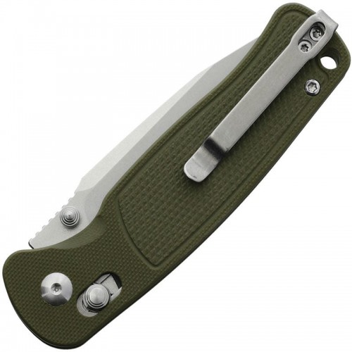 CJRB Shale Folding Knife - 3.15" AR-RPM9 Stonewashed Blade OD Green G10 Handle