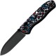 Kizer Drop Bear Folding Knife - 2.99" CPM-S45VN Black DLC Blade Nebula Fat Carbon Handle