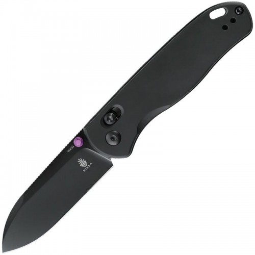 Kizer Drop Bear Folding Knife - 2.97" 154CM Black Blade Black Aluminum Handle
