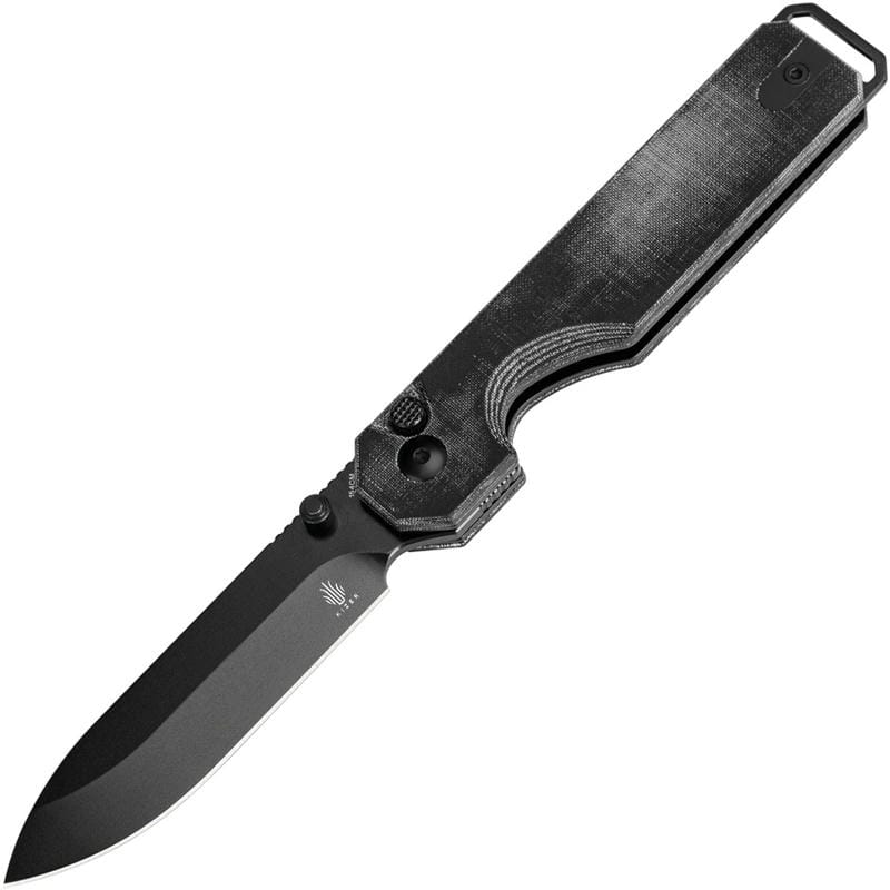 Kizer 3649C1 KUH Folding Knife - 3.19" 154CM Black DP Blade Black MIcarta Handle