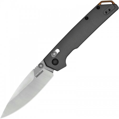 Kershaw Iridium DuraLock KVT Folding Knife - 3.4" D2 Two-Tone Spear Point Blade Gray Aluminum Handle