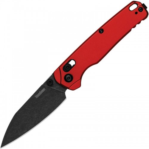Kershaw Bel Air DuraLock KVT Folding Knife - 3" CPM-MagnaCut Black Blade Red Aluminum Handle