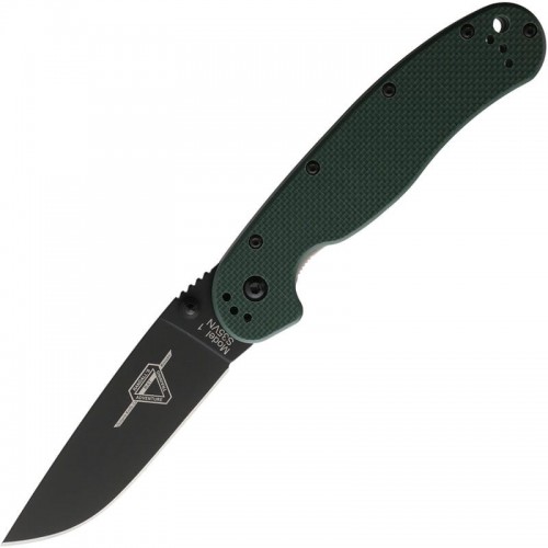 Ontario RAT Model 1 Forest Green Folding Knife - 3.6" S35VN Black Blade Forest Green G10 Handle