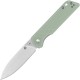 QSP Parrot V2 Liner Lock Folding Knife - 3.25" D2 Satin Spear Point Blade Jade G10 Handle