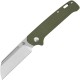 QSP Penguin UK EDC Slipjoint Folding Knife - 3" 14C28N Satin Sheepsfoot Blade Green G10 Handle