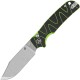 QSP Kali Folding Knife - 3.25" 14C28N Blade Black and Neon Green Milled G10 Handle