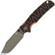 QSP Kali Folding Knife - 3.25" 14C28N Champagne Blade Black and Orange Neon Milled G10 Handle