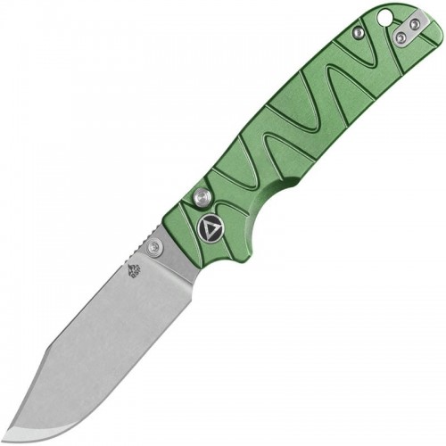QSP Kali Folding Knife - 3.25" 14C28N Blade Green Milled G10 Handle