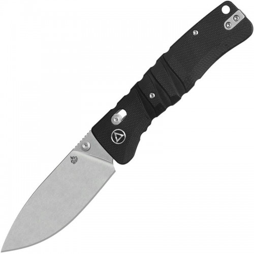 QSP Ripley Glyde Folding Knife - 3.5" 14C28N Blade Milled Black G10 Handle