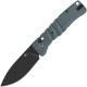 QSP Ripley Glyde Folding Knife - 3.5" 14C28N Black Blade Milled Grey G10 Handle