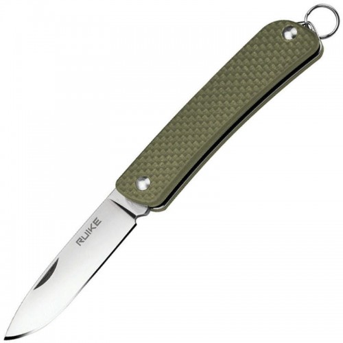Ruike S11G UK EDC Criterion Collection S11 Keyring Knife - 2.1" Polished Blade, Green G10 Handles