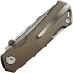 Real Steel Luna Maius Pocket Knife - 3.03" N690 Blade Milled Tan Bronze Titanium Handle