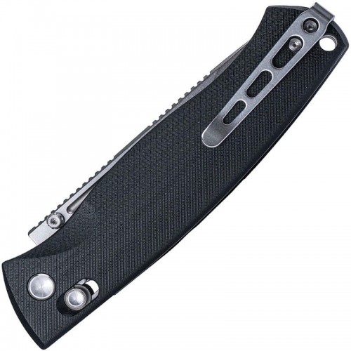 Real Steel Pathfinder Bushcraft Slide Lock Folding Knife - 3.83" Blade Black G10