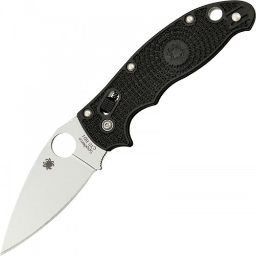 Spyderco Manix 2 Folding Knife  - 3.38" CTS-BD-1 Plain Blade Black FRCP Handle