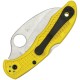 Spyderco Tasman Salt 2 Folding Knife - 2.8" H2 Rust Proof Steel Blade Yellow Handle