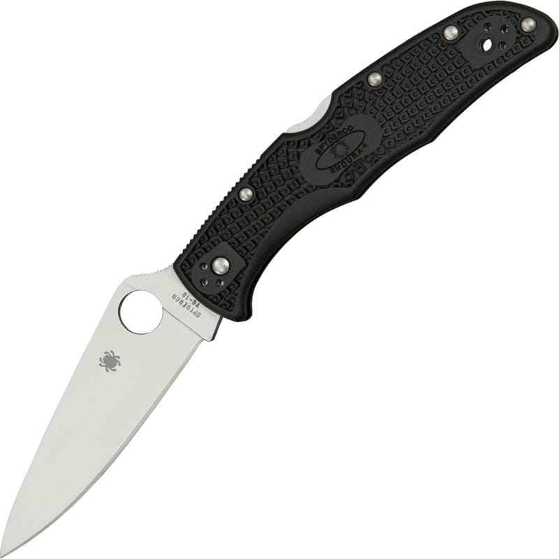 Spyderco Endura 4 Flat Ground - 3.75" VG10 Blade Black Handle