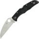 Spyderco Endura 4 Wharncliffe Folding Knife - 3.78" VG10 Satin Plain Blade Black FRN Handle