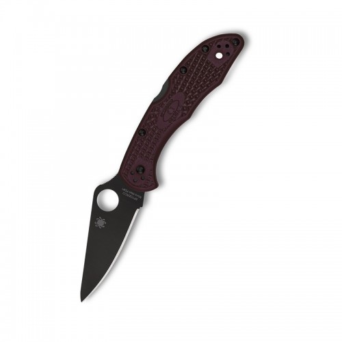 Spyderco Delica 4 LW Sprint Run - 2.90" Micro-Melt PD#1 Blade Burgundy FRN Handle