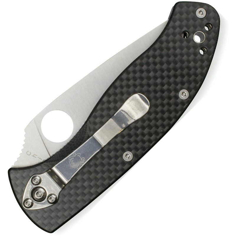 Spyderco Tenacious Folding Knife - 3.39" Stainless Steel Blade Carbon Fiber and G10 Handle