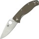 Spyderco Tenacious Folding Knife - 3.35" CPM-M4 Satin Plain Blade Brown G10 Handle
