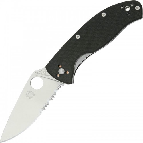 Spyderco Tenacious Folding Knife 3.38" Combo Blade G10 Handle