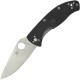 Spyderco LW Tenacious Folding Knife - 3.39" 8Cr13MoV Stainless Steel Plain Blade Black Handle