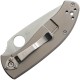 Spyderco Tenacious Folding Knife - 3.35" Stainless Steel Blade Gray Titanium Handle