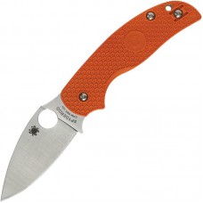 Spyderco Sage 5 Lightweight Folding Knife - 3" CPM-REX 121 Satin Blade Burnt Orange FRN Handle