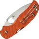 Spyderco Sage 5 Lightweight Folding Knife - 3" CPM-REX 121 Satin Blade Burnt Orange FRN Handle