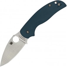 Spyderco Sage 5 Folding Knife - 3" CPM-SPY27 Satin Blade Cobalt Blue G10 Handle