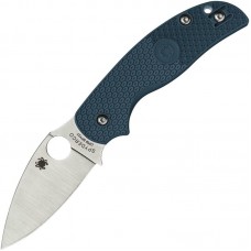 Spyderco Sage 5 Lightweight Folding Knife - 3" CPM-SPY27 Satin Blade Cobalt Blue FRN Handle