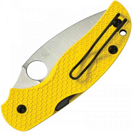 Spyderco Sage 5 Lightweight Salt Folding Knife - 3" CPM-MagnaCut Satin Blade Yellow FRN Handle