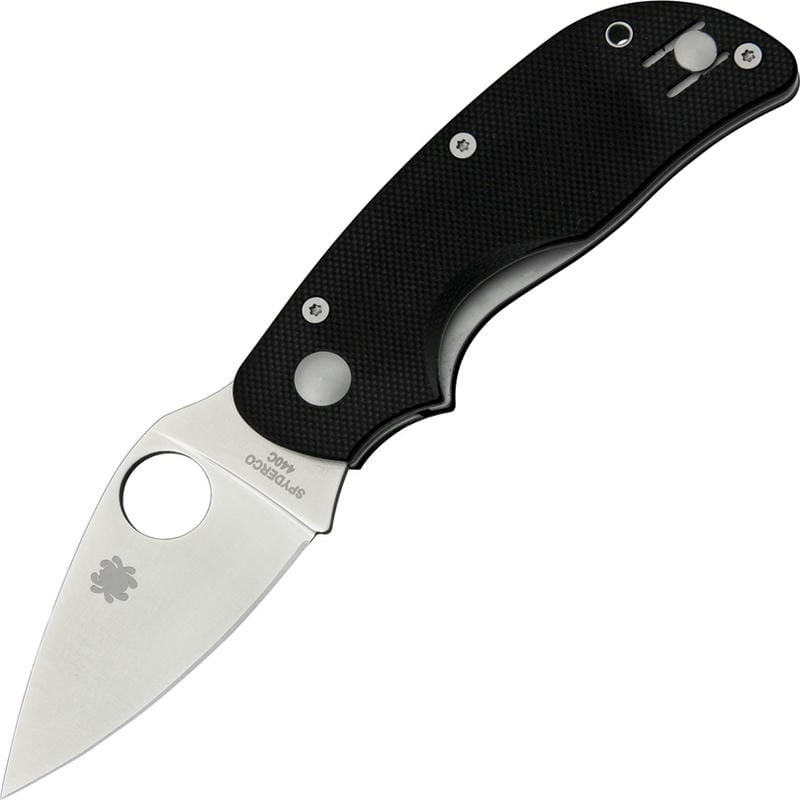 Spyderco Cat Folding Knife 2.44" Plain Blade, Black G10 Handle