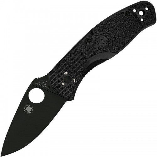 Spyderco Persistence Lightweight Folding Knife - 2.77" 8Cr13MoV Black Plain Blade Black Handle
